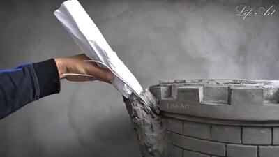 (ویدئو) یک روش آسان برای درست کردن اجاق هیزمی منحصر به فرد با سیمان