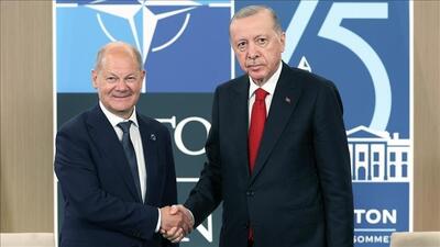 تاکید اردوغان و شولتس بر خاتمه فوری جنگ در غزه