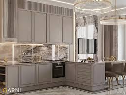 10 مدل کابینت نئوکلاسیک که آشپزخونه رو شبیه به قصر می کنه! + عکس