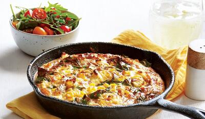 صبحانه لاکچری امروز: املت ایتالیایی با گوشت مرغ و سیب زمینی + طرز تهیه