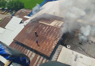 آتش سوزی در شرکت کاله رشت + تصویر - تسنیم