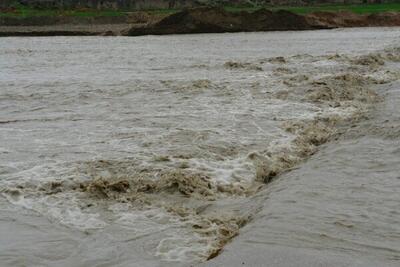 تصاویری از جاری‌شدن سیلاب در روستا‌های خراسان شمالی