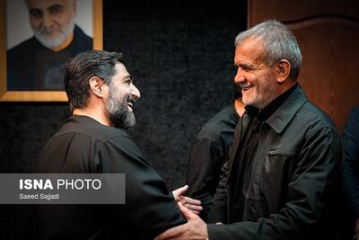 (تصاویر) حضور مسعود پزشکیان در مراسم عزاداری هیات ریحانه الحسین