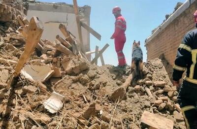 (ویدئو) لحظه ریزش هولناک ساختمان مسکونی در یافت‌آباد