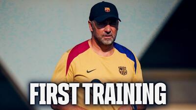 اولین تمرین بارسلونا با سرمربیگری هانسی فلیک
