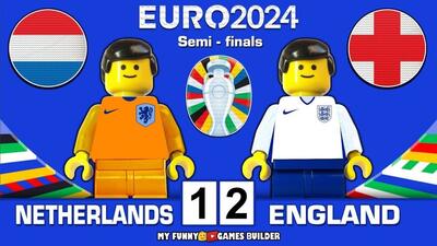 شبیه سازی گلهای بازی انگلیس 2-1 هلند با عروسک لگو