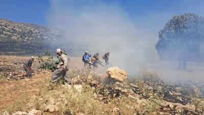 فیلم| آتش‌سوزی ارتفاعات کچل گیلانغرب
