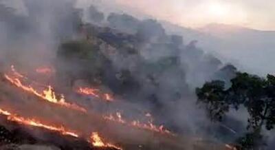 آتش سوزی وحشتناک در ارتفاعات گیلانغرب+ فیلم