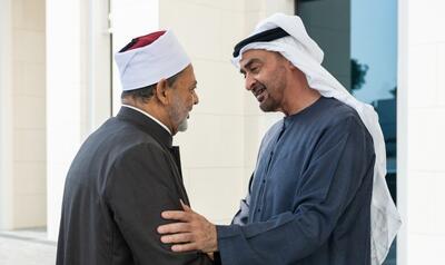 (ویدئو) استقبال گرم رئیس امارات از شیخ الازهر