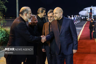 استقبال رسمی از رئیس مجلس شورای اسلامی در بازگشت از سفر روسیه