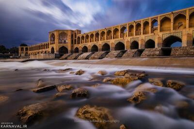 پل خواجوی اصفهان در دوره قاجار+عکس
