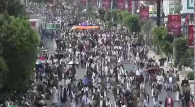 راهپیمایی میلیونی مردم یمن در حمایت از فلسطین و غزه