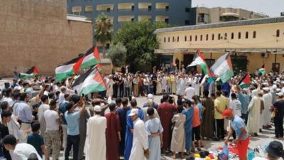 تظاهرات در بیش از ۴۰ شهر مراکش در حمایت از مردم غزه