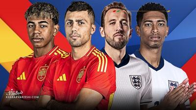 عکس| مقایسه آمار اسپانیا و انگلیس در یورو ۲۰۲۴/ کدام تیم برتر است؟