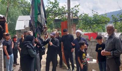 برپایی مراسم علم گردانی در روستاهای ساری
