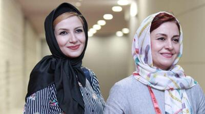 حضور ملیکا و مریلا زارعی با چادر مشکی در حرم امام رضا (ع) + عکس