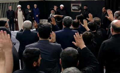 حضور برخی بازیگران در بیت رهبری در مراسم عزاداری تاسوعای حسینی + عکس