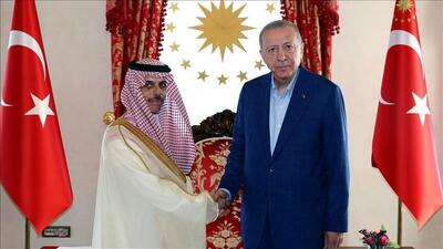 دیدار رئیس جمهوری ترکیه و وزیر خارجه عربستان در استانبول