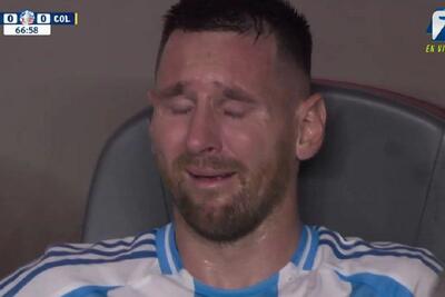 عکس؛ اشک‌های مسی پس از تعویض در فینال کوپا آمریکا