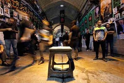 دمام زنی و چهارپایه خوانی در بازار مظفریه همدان