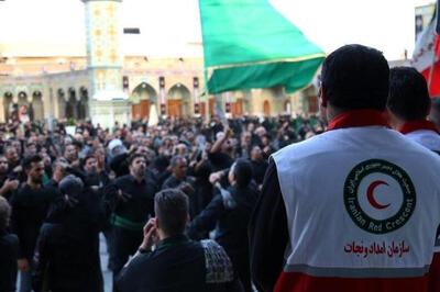 ۱۰۰ امدادگر هلال احمر در کنار عزاداران حسینی قزوین حضور دارند
