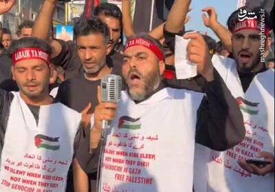 فیلم/ فریاد لبیک یا حسین در کشمیر و حمایت از مظلومان غزه