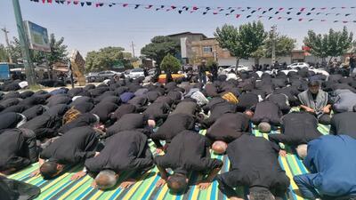 گزارش تصویری از مراسم سوگواری و اقامه نماز ظهر عاشورا در ماهدشت