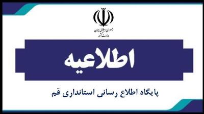 تعطیلی ادارات و بانک‌های استان قم در روز پنجشنبه ۲۸ تیر