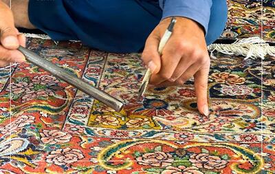 ارزآوری و اشتغالزایی بالا در هنر مرمت فرش دستباف