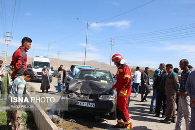 تصادف ۲ خودرو در زنجان با هفت مجروح و یک کشته