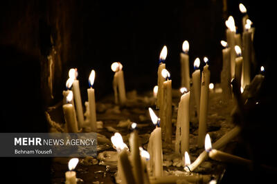 برگزاری شام غریبان در مرکزی/ شمع ها در سوگ اهل بیت گریستند
