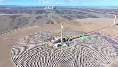 ساخت یک نیروگاه عظیم خورشیدی در چین با شیوه ای جالب