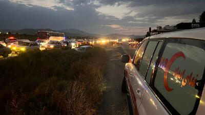 عکس / تصادف زنجیره‌ای چندین خودرو در جاده سلماس به ارومیه