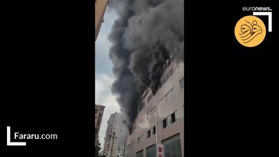 آتش‌سوزی مرگبار در یک مرکز خرید | آسمان سیاه شد! +فیلم