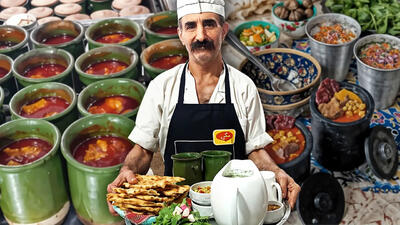 (ویدئو) غذای خیابانی در ایران؛ پخت آبگوشت (دیزی) در تهران