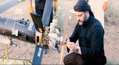 (ویدئو) مشارکت مستقیم شیخ اکرم الکعبی در پرتاب پهپاد به اسرائیل