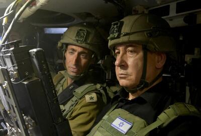 (ویدئو) نتانیاهو با جلیقه ضد گلوله به رفح رفت