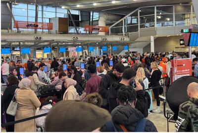 (ویدئو) وضعیت فرودگاه بین‌المللی لس‌آنجلس در جریان اختلال سراسری مایکروسافت