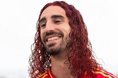 بازیکنی که پاس‌گل قهرمانی اسپانیا را داد، موهایش را قرمز کرد (عکس)