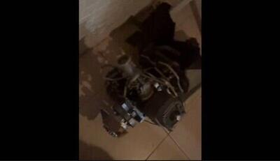 فیلم/ پیدا شدن موتور پهپاد یمنی «یافا» در یک منزل مسکونی در تل‌آویو