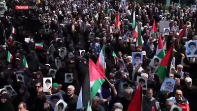 فیلم/ راهپیمایی مردم مشهد در محکومیت جنایات اسرائیل