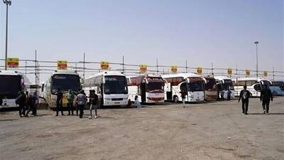 استقرار ۱۰۰ اتوبوس در مرز مهران برای انتقال زائران