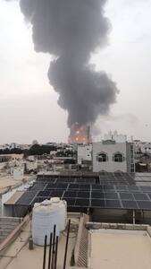تجاوز اسرائیل به یمن /تأسیسات نفتی یمن در بندر الحدیده بمباران شد