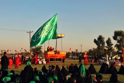 برگزاری مراسم تعزیه گردانی در روستای سید محمد (الهدامه)/ به روایت تصویر