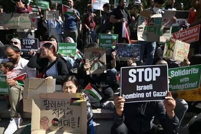 حمایت مردم کره جنوبی از غزه