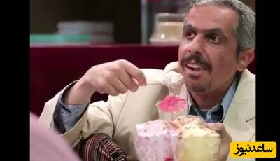خنده‌دارترین پشت صحنه سریال در حاشیه؛ وقتی کَنگرِ زهتاب بستنی میخوره+ویدیو/ کم آوردن مهران مدیری و علی اوجی در برابر هنرنمایی جواد رضویان🤣