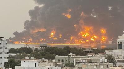 حمله رژیم صهیونیستی به بندر الحدیده یمن + تصاویر و فیلم