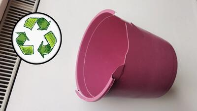 بازیافت سطل پلاستیکی شکسته به وسیله ای زیبا و کاربردی !