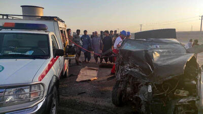 8کشته و مصدوم در تصادف جاده بیشه خرم‌آباد