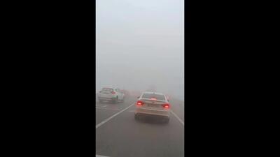 حال و هوای مه آلود جاده چالوس